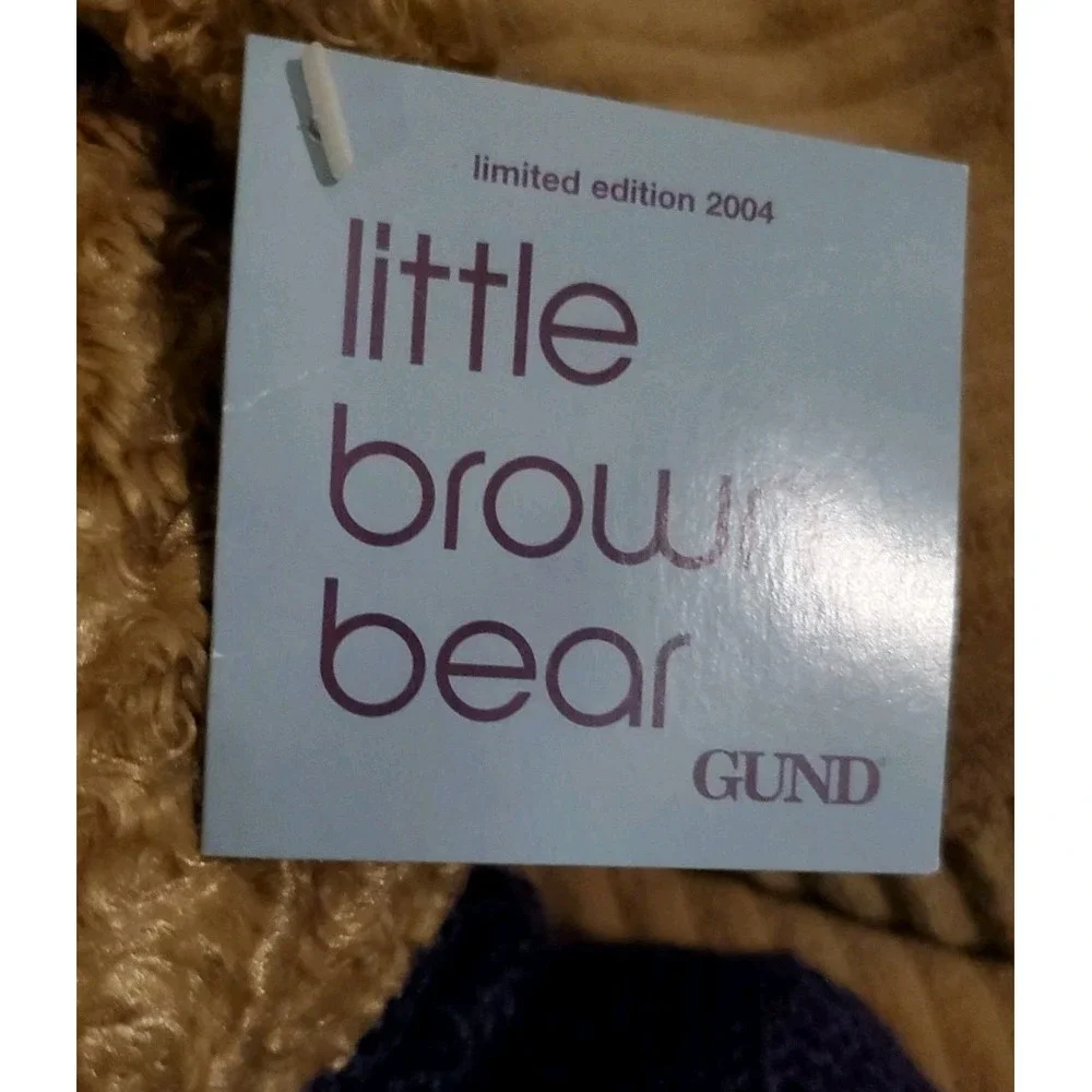 Gund Bloomingdales LITTLE BROWN BEAR Purple Sweater Limited‎ Edition 2004 w/Tags